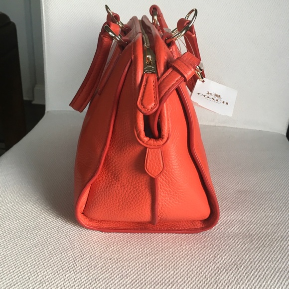 NWT Coach Mini Nolita Satchel In Polished Pebble Leather watermelon - Picture 6 of 16